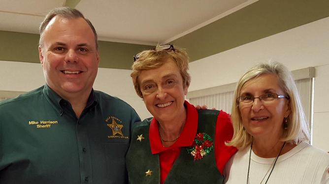 Sheriff Mike Harrison, Dr. Patricia Hardman and Mrs. Barbara Van Treese